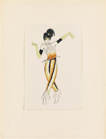 WALTER SCHNACKENBERG (1880-1961). BALLET UND PANTOMINE. Complete portfolio with 22 plates. 1920. 20x15 inches, 52x39 cm. George Müller,